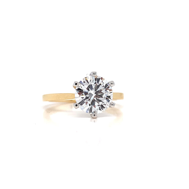 18K YG Solitaire Diamond Ring-1pc