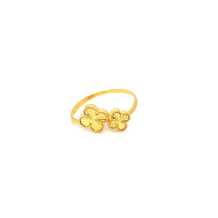22K YG Clover Ring-1pc