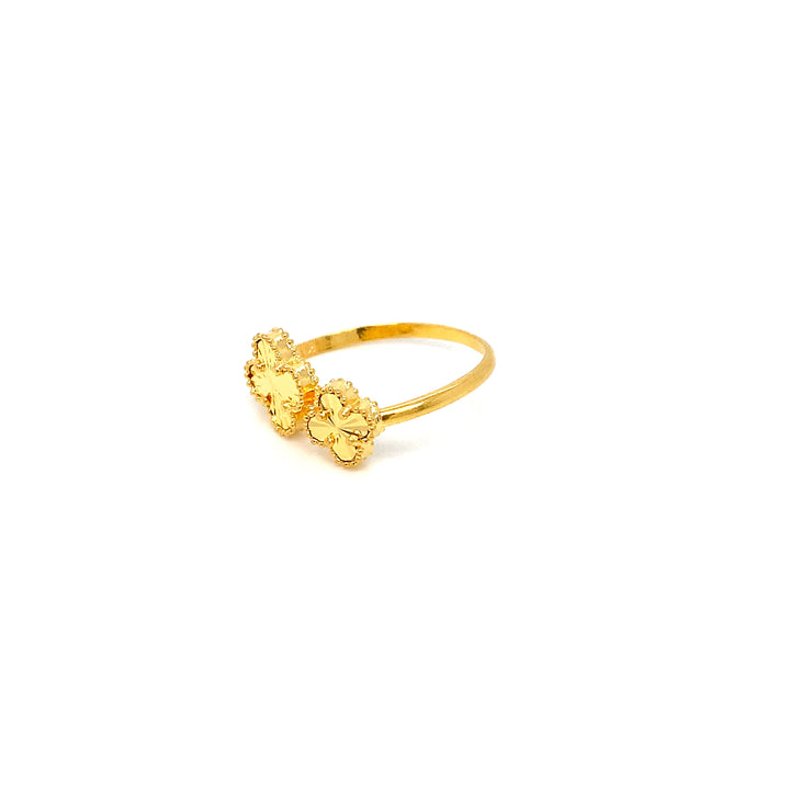 22K YG Clover Ring-1pc
