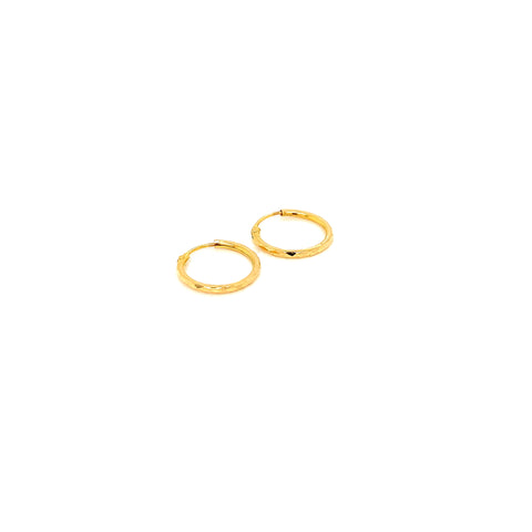 22K YG Hoop Earring-1pair