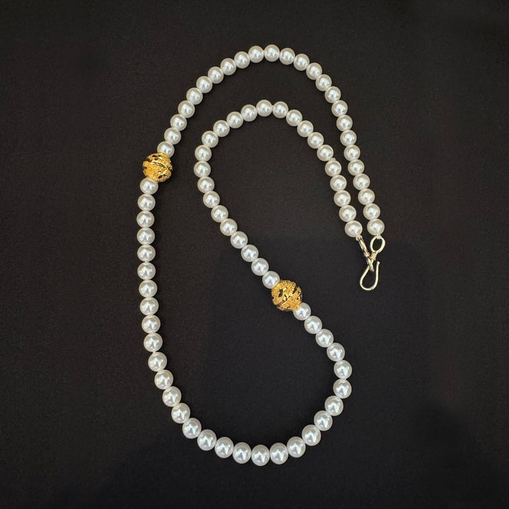 22K YG Simulant Pearl Necklace-1pc