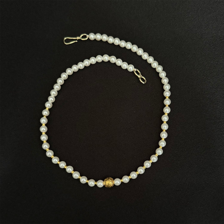 22K YG Simulant Pearl Necklace-1pc