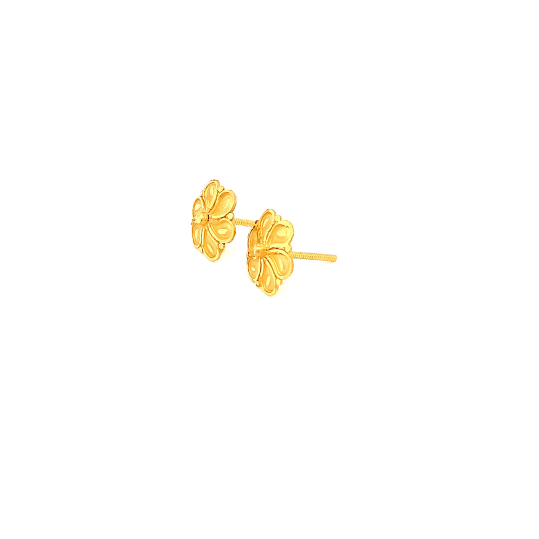 22K YG Fancy Earring-1pair