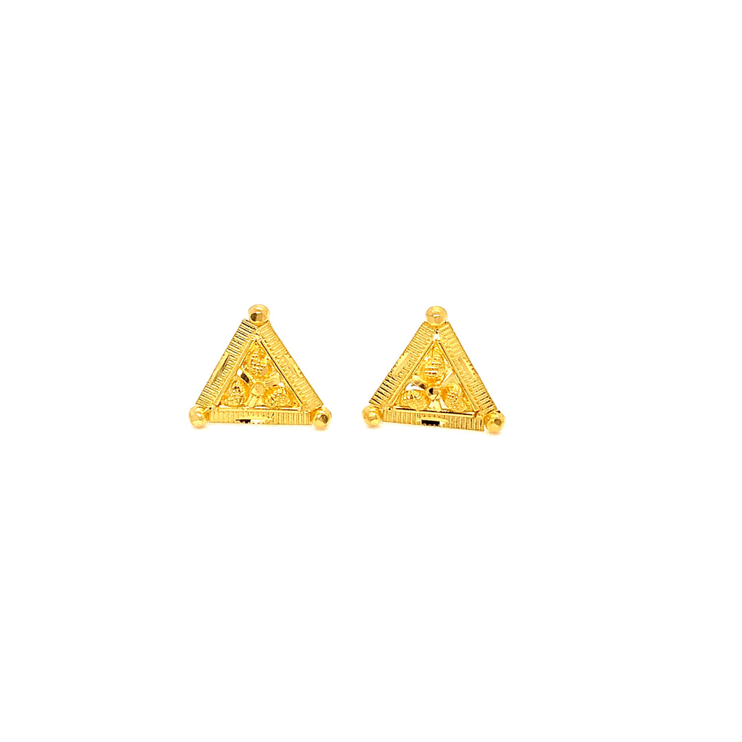 22K YG Fancy Earring-1pair