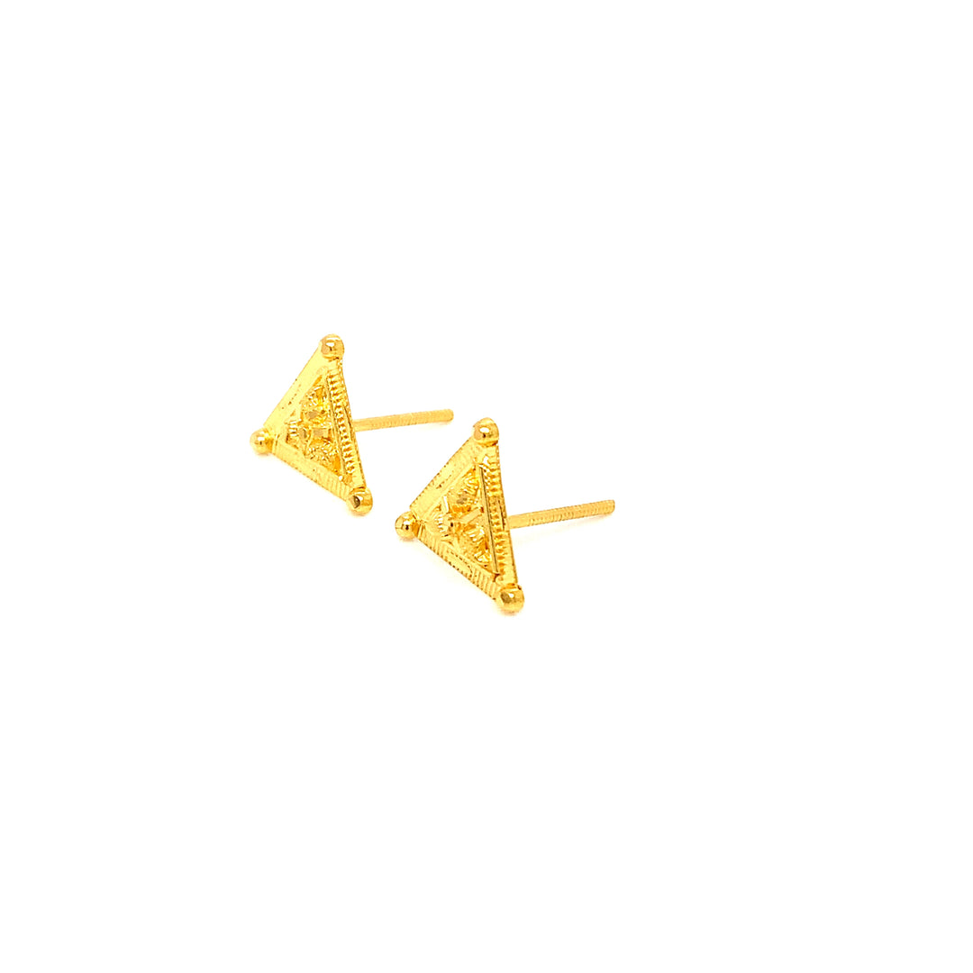 22K YG Fancy Earring-1pair