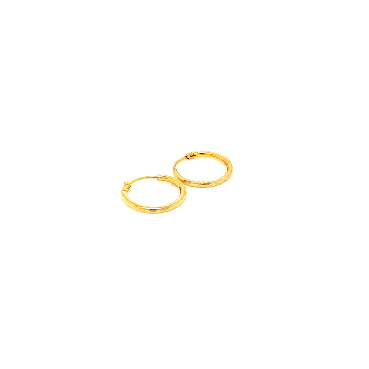 22K YG Hoop Earring-1pair