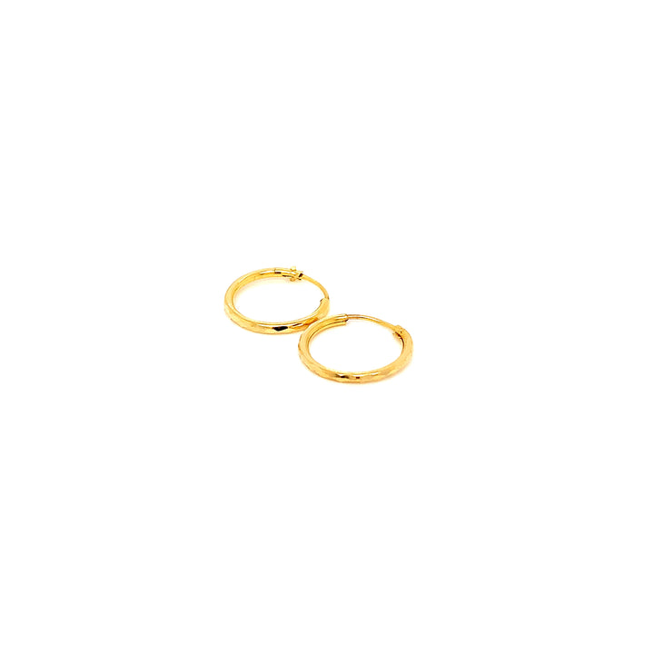22K YG Hoop Earring-1pair
