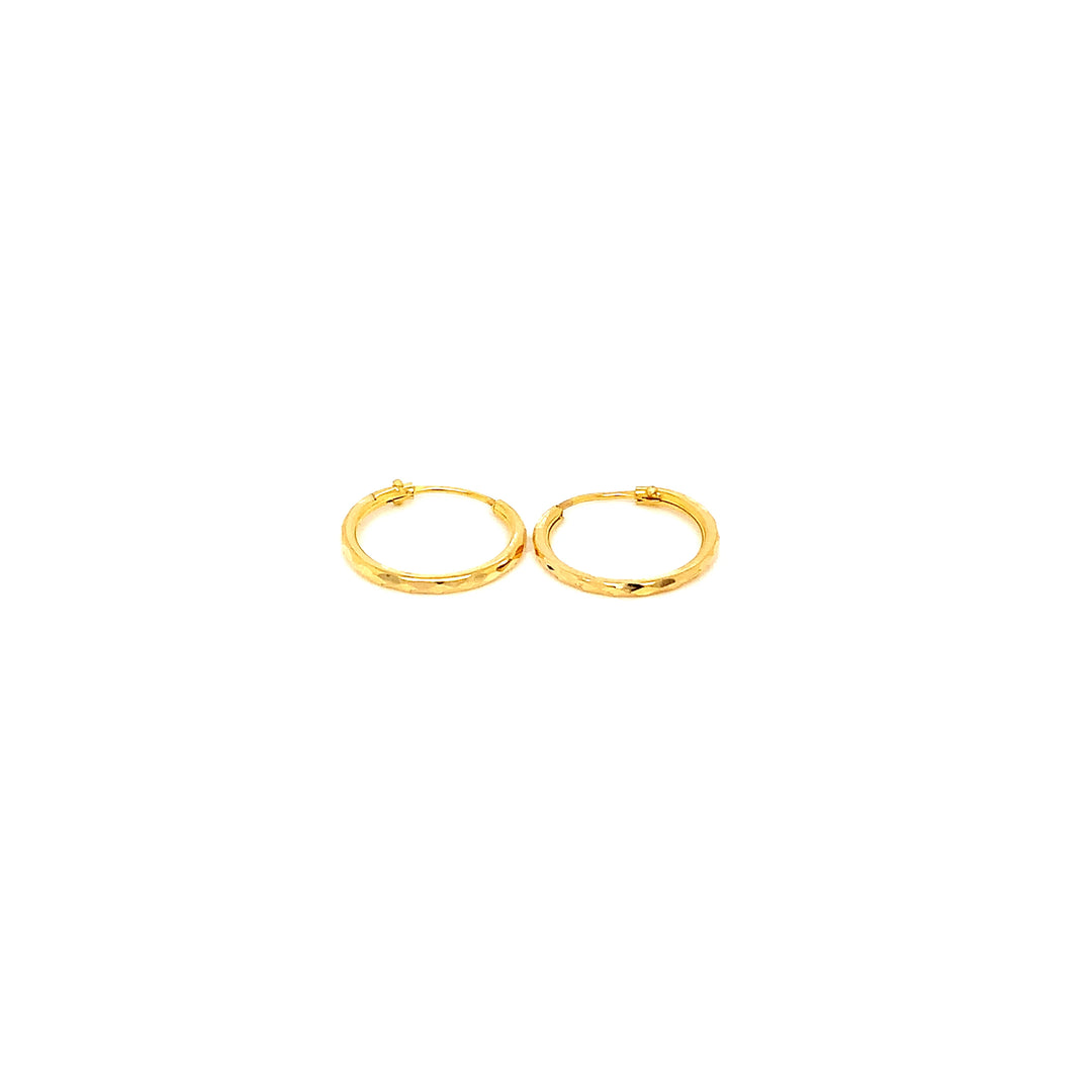 22K YG Hoop Earring-1pair