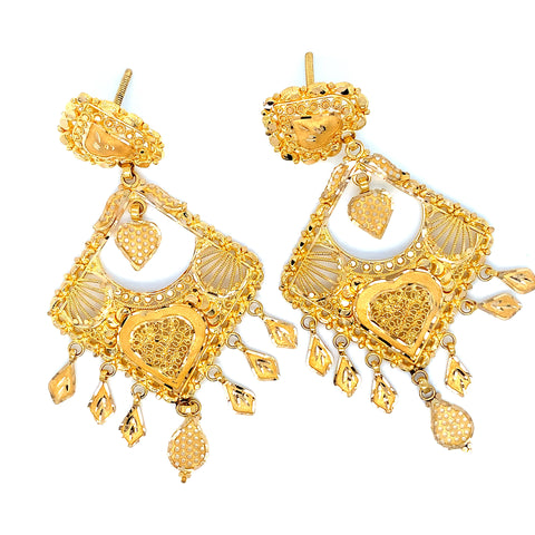 22K YG Ramleela Earring-1pair