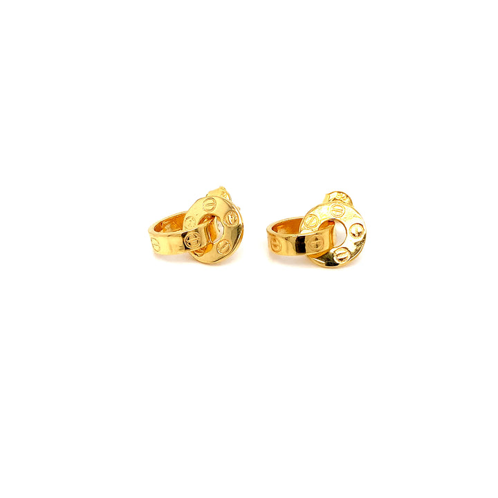 22K YG Fancy Earring-1pair