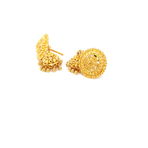 22K YG Fancy Earring-1pair