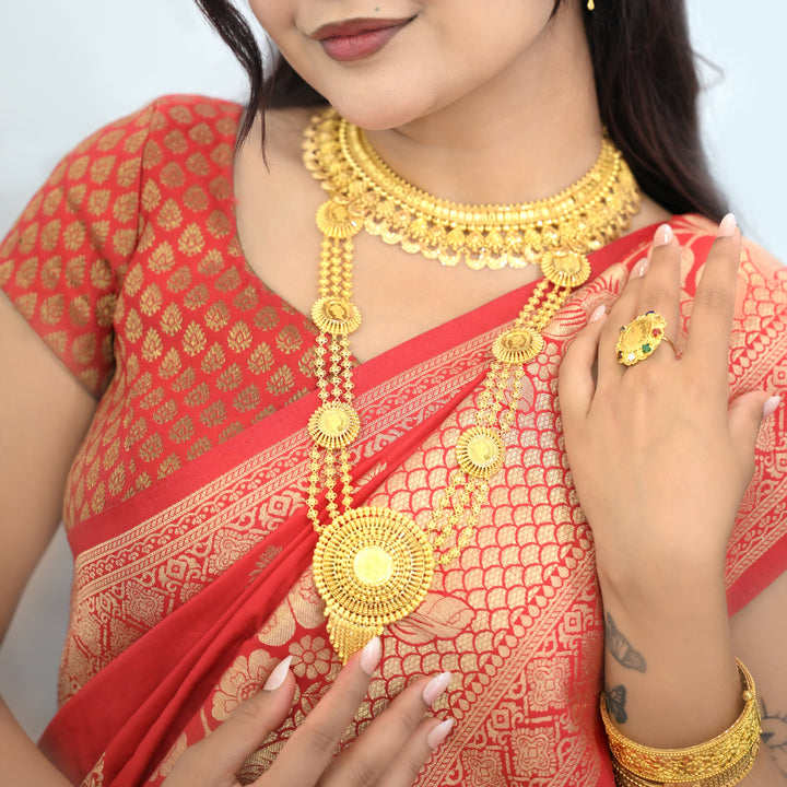 22K + 24K YG Coin Necklace-1pc