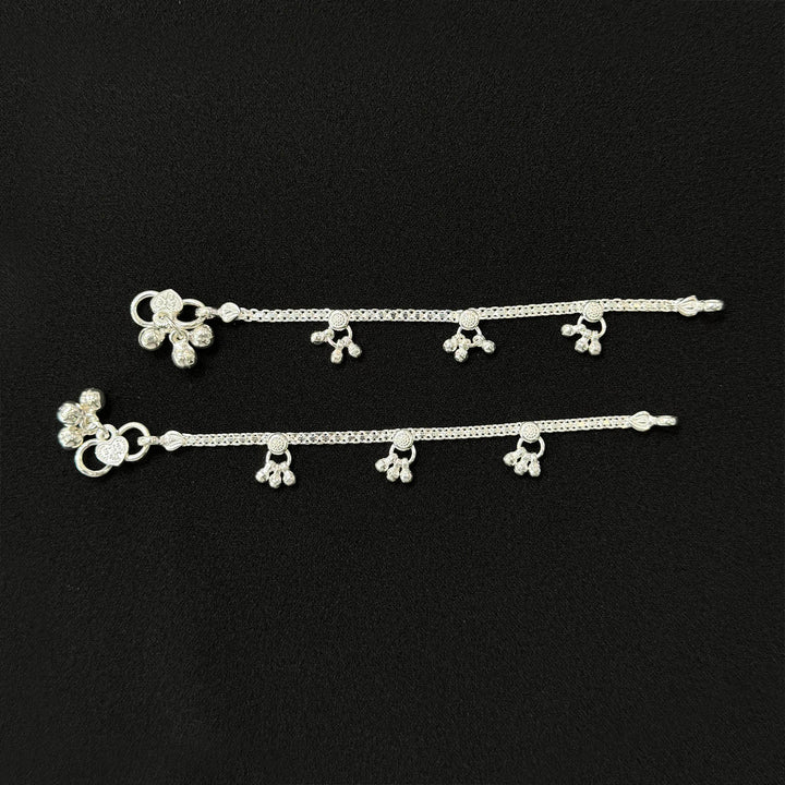 Sterling Silver Kids Anklet-1pair