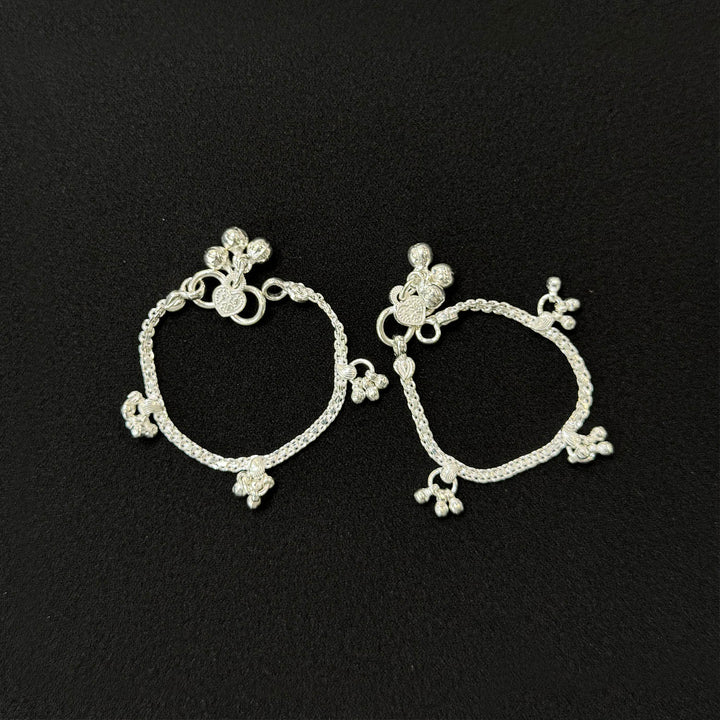 Sterling Silver Kids Anklet-1pair