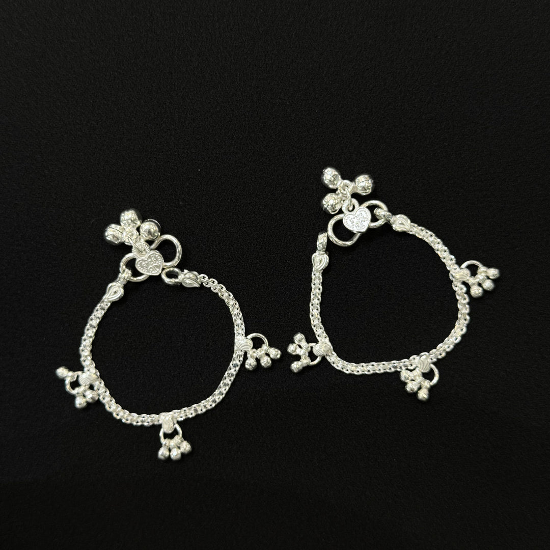 Sterling Silver Kids Anklet-1pair