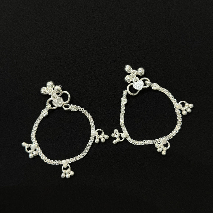 Sterling Silver Kids Anklet-1pair