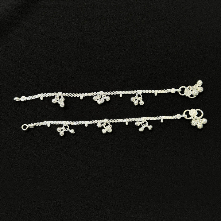 Sterling Silver Kids Anklet-1pair