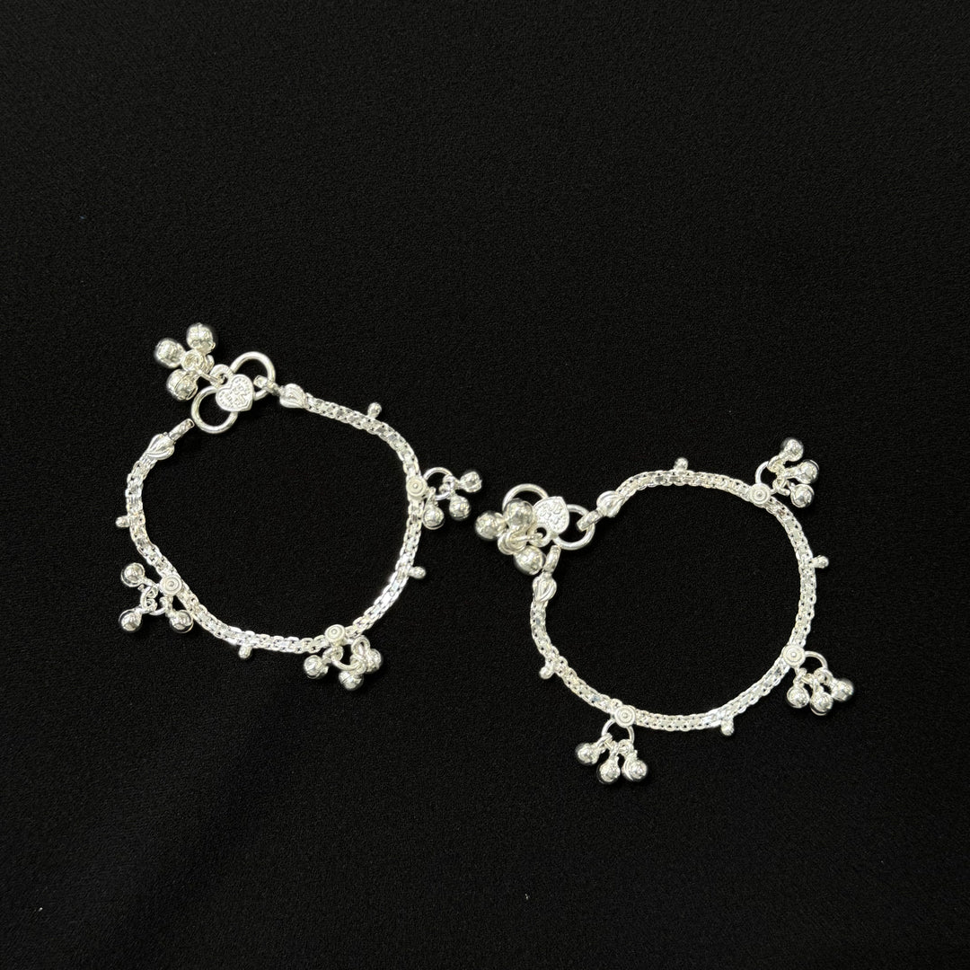Sterling Silver Kids Anklet-1pair