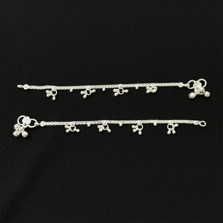 Sterling Silver Kids Anklet-1pair