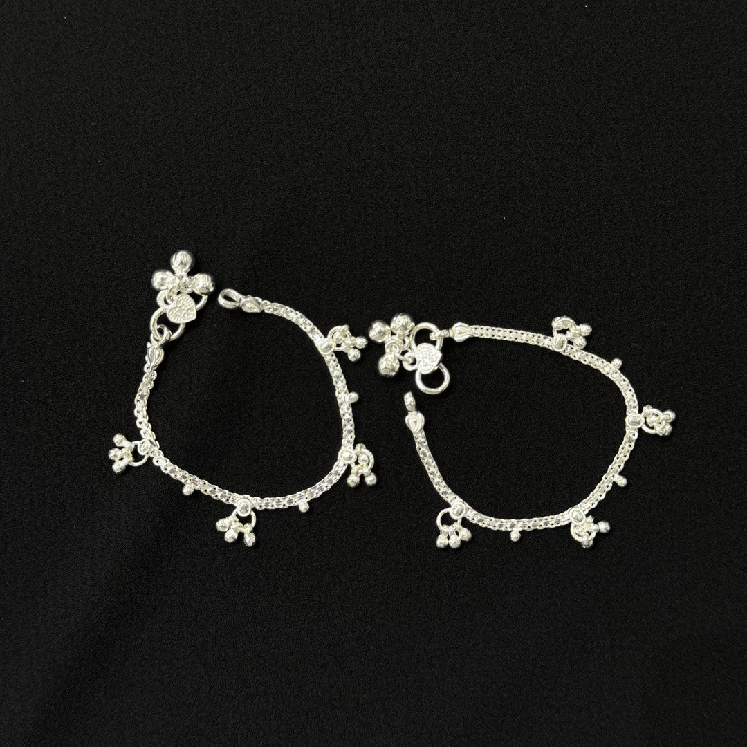 Sterling Silver Kids Anklet-1pair