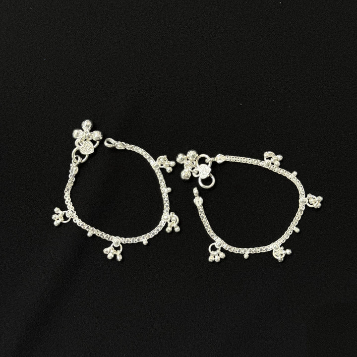 Sterling Silver Kids Anklet-1pair