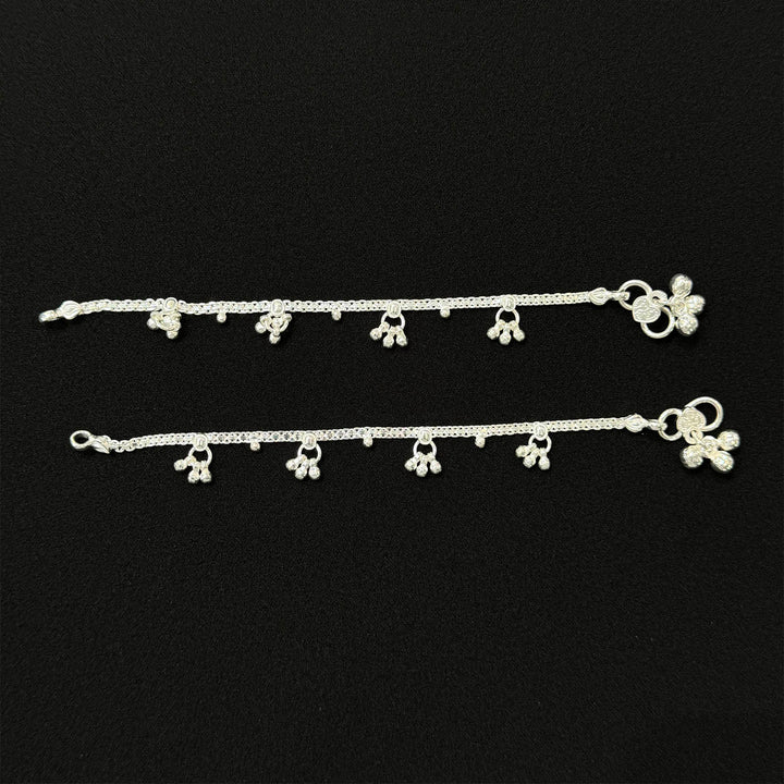 Sterling Silver Kids Anklet-1pair