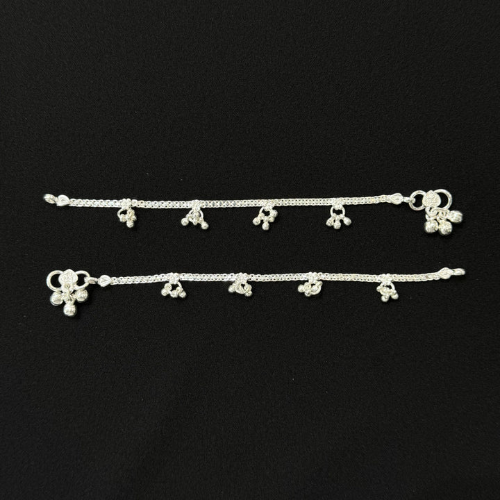 Sterling Silver Kids Anklet-1pair