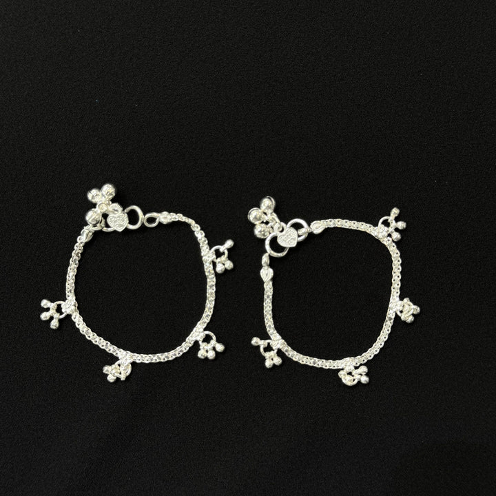Sterling Silver Kids Anklet-1pair