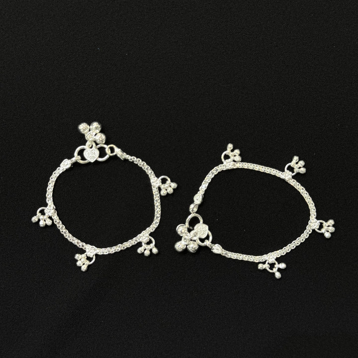 Sterling Silver Kids Anklet-1pair