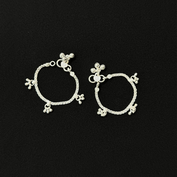 Sterling Silver Kids Anklet-1pair