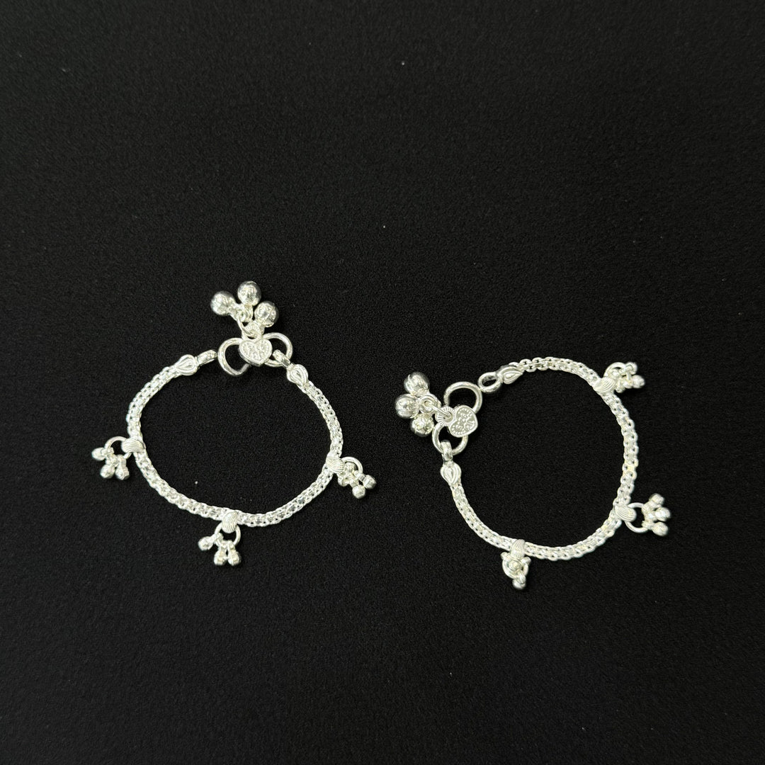 Sterling Silver Kids Anklet-1pair