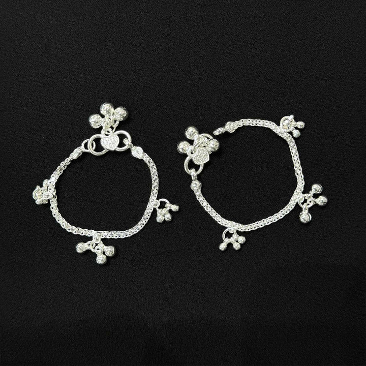 Sterling Silver Kids Anklet-1pair
