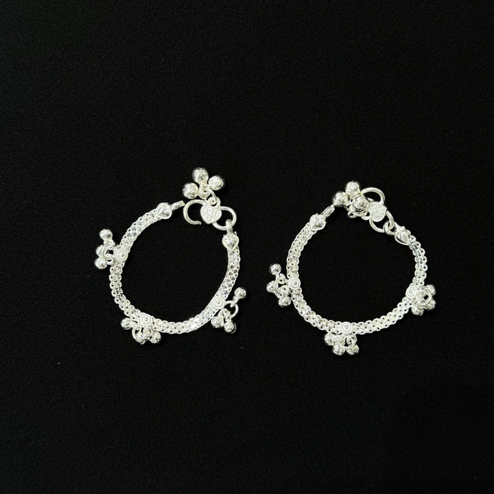 Sterling Silver Kids Anklet-1pair