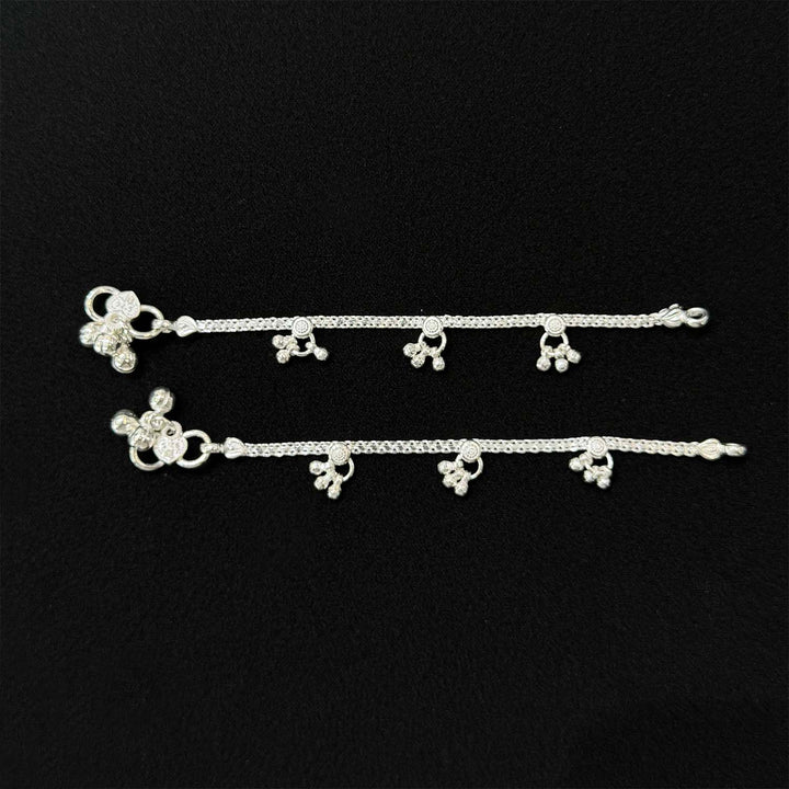 Sterling Silver Kids Anklet-1pair