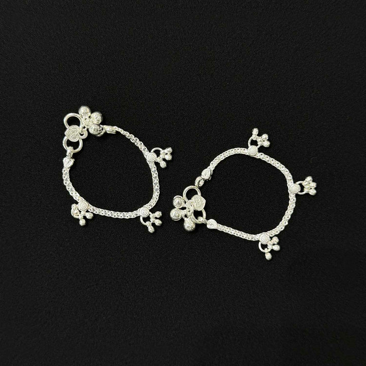 Sterling Silver Kids Anklet-1pair