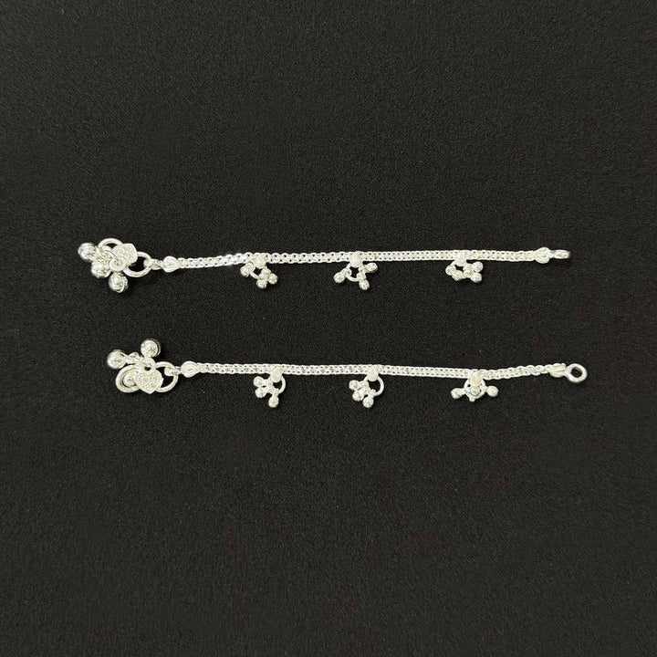 Sterling Silver Kids Anklet-1pair