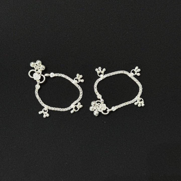 Sterling Silver Kids Anklet-1pair