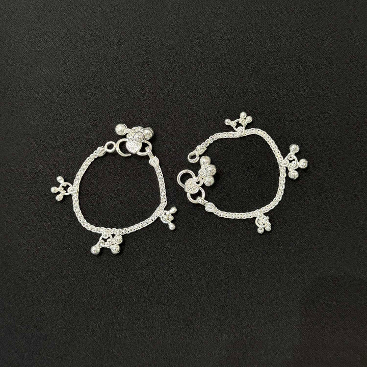 Sterling Silver Kids Anklet-1pair