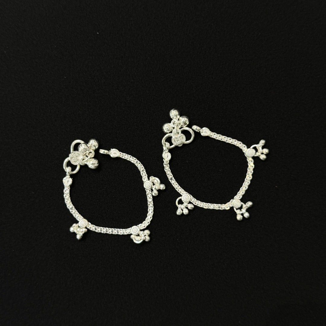Sterling Silver Kids Anklet-1pair