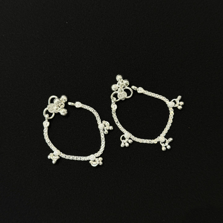 Sterling Silver Kids Anklet-1pair