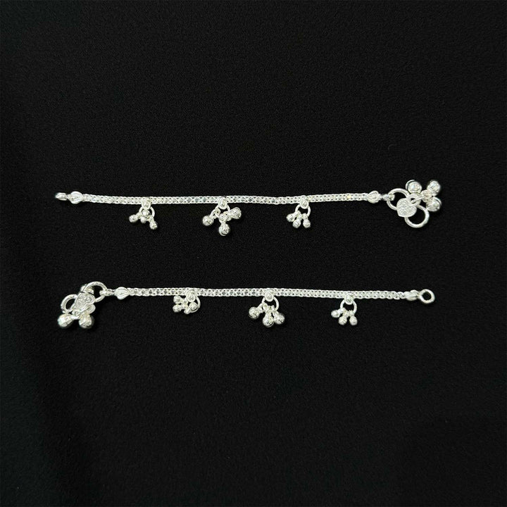 Sterling Silver Kids Anklet-1pair