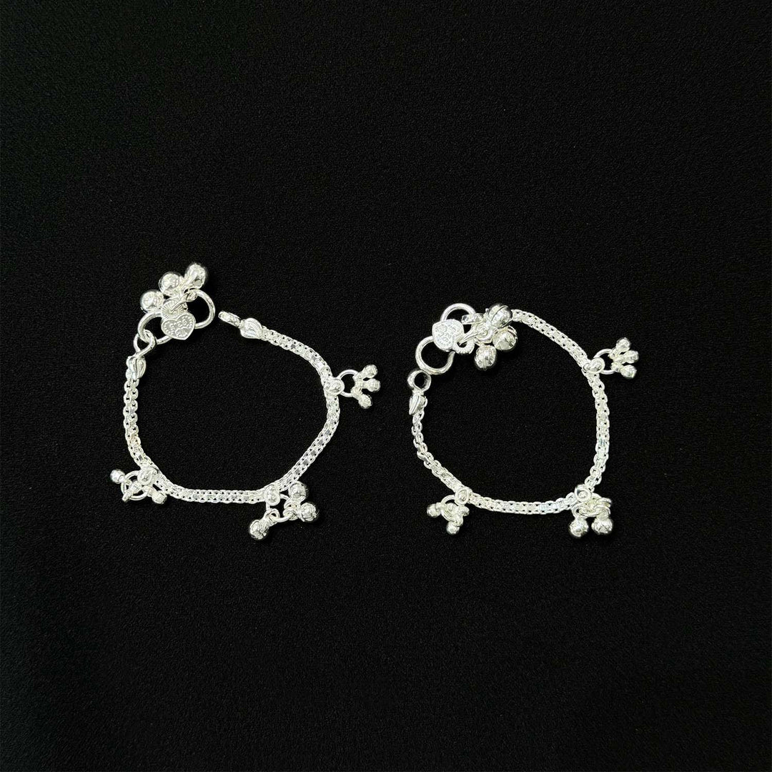 Sterling Silver Kids Anklet-1pair