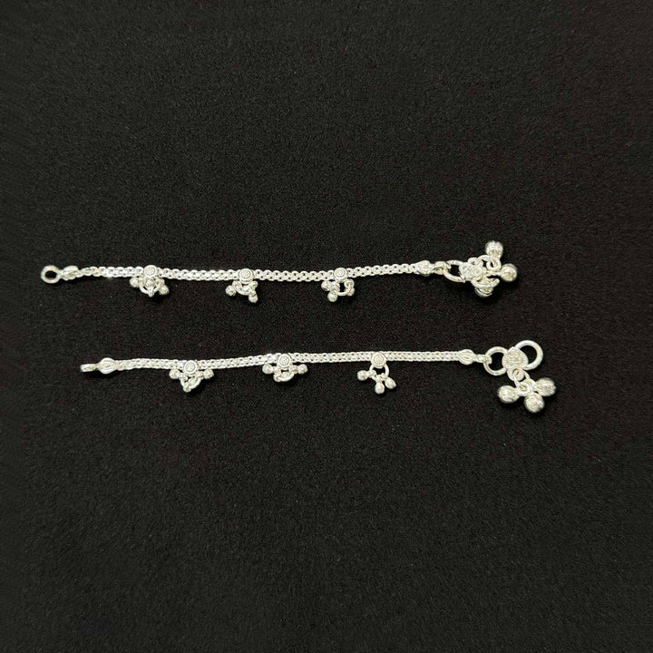 Sterling Silver Kids Anklet-1pair
