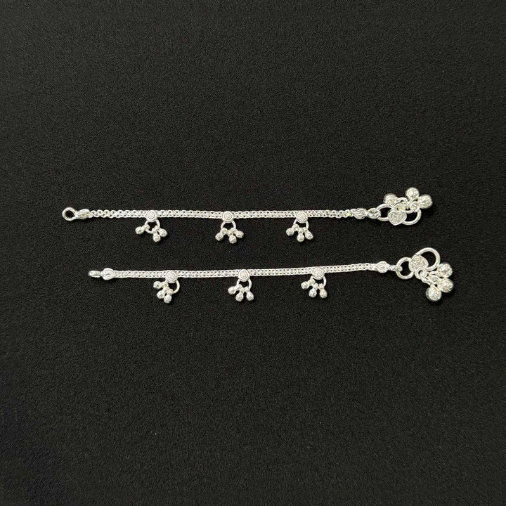 Sterling Silver Kids Anklet-1pair