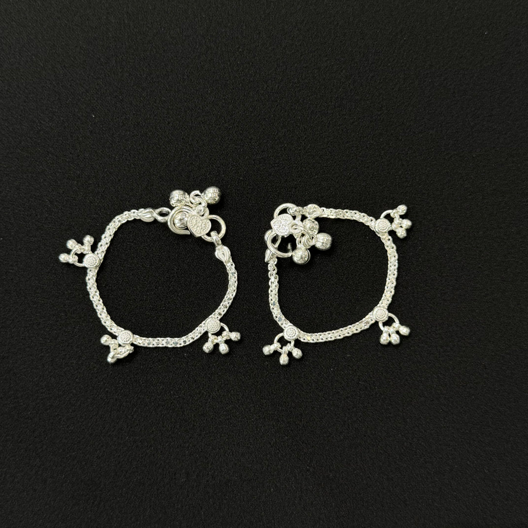 Sterling Silver Kids Anklet-1pair
