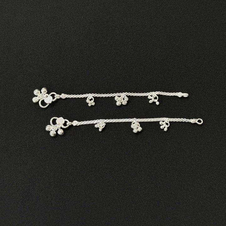 Sterling Silver Kids Anklet-1pair