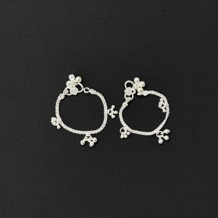 Sterling Silver Kids Anklet-1pair