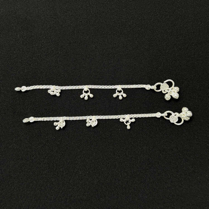 Sterling Silver Kids Anklet-1pair