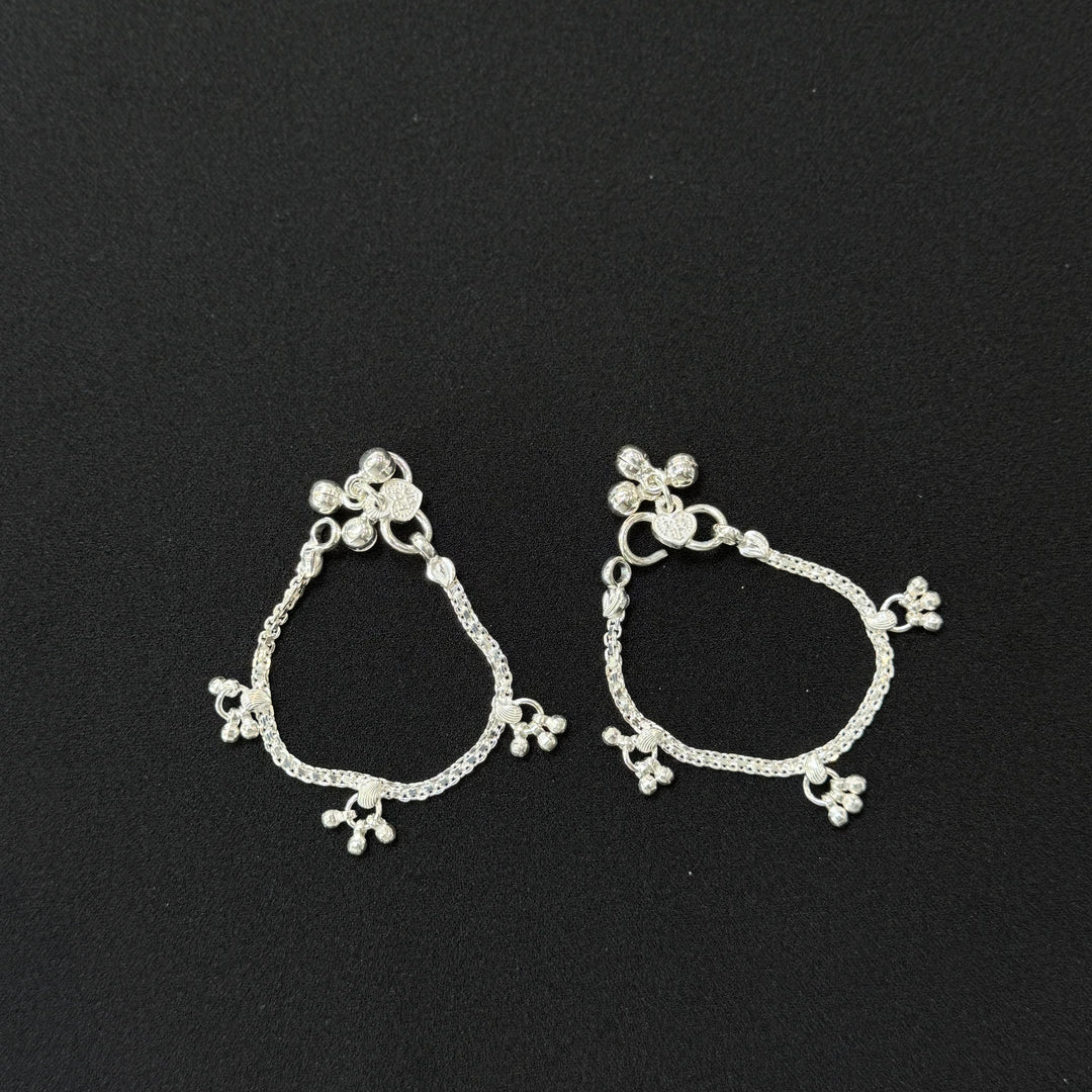Sterling Silver Kids Anklet-1pair