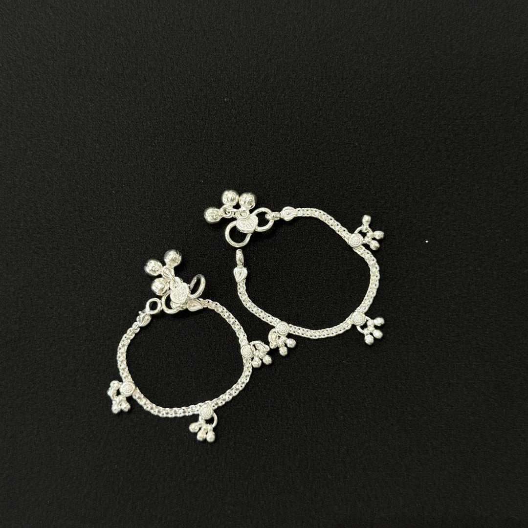 Sterling Silver Kids Anklet-1pair